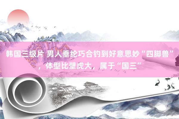 韩国三级片 男人垂纶巧合钓到好意思妙“四脚兽”,体型比壁虎大,属于“国三”