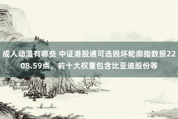 成人动漫有哪些 中证港股通可选毁坏轮廓指数报2208.59点,前十大权重包含比亚迪股份等