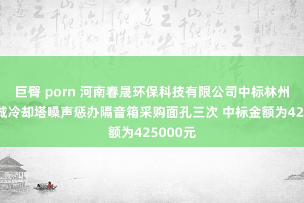 巨臀 porn 河南春晟环保科技有限公司中标林州市金融城冷却塔噪声惩办隔音箱采购面孔三次 中标金额为425000元