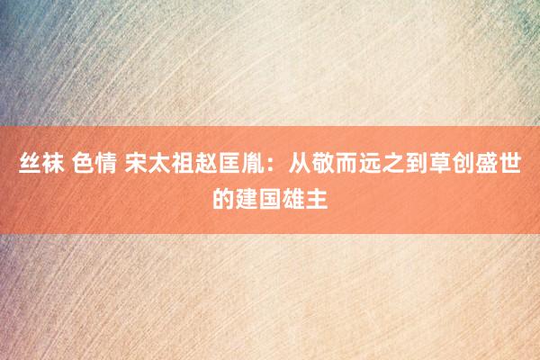 丝袜 色情 宋太祖赵匡胤：从敬而远之到草创盛世的建国雄主
